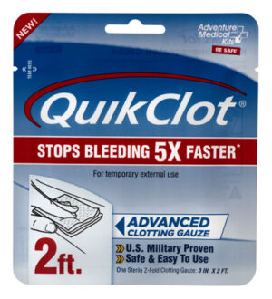 Adventure Medical Kits 50200025 QuikClot  Stop Bleeding White Clotting Gauze