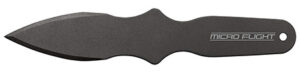 Cold Steel CS80STMB Micro Flight Thrower Fixed Plain Spear Point Black 550C Steel Blade/Handle