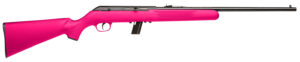 Savage Arms 40218 64 F 22 LR 10+1 21", Blued Barrel/Rec (Drilled & Tapped), Pink Synthetic Stock, Open Sights