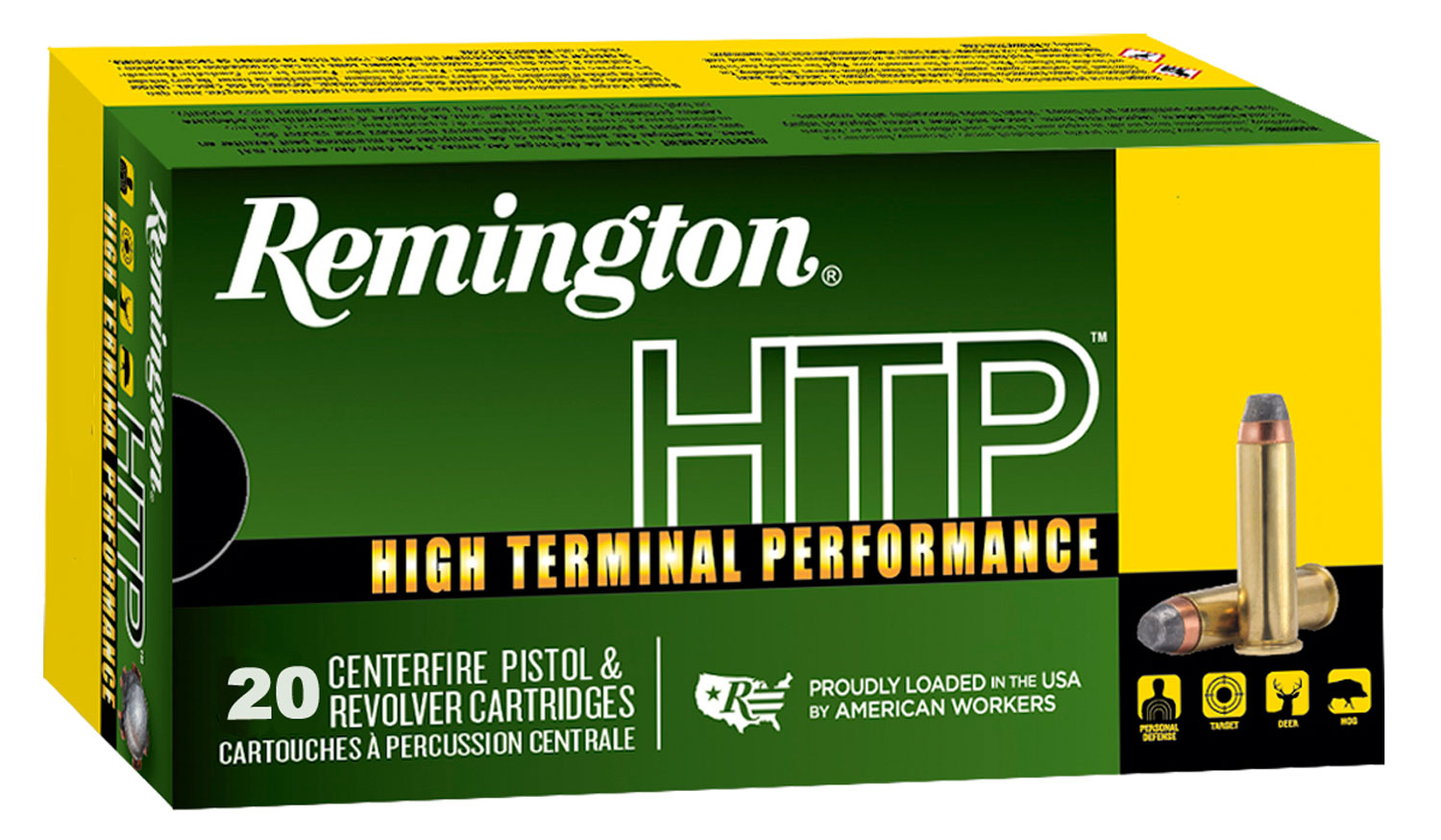 Remington Ammunition 22295 HTP 38Special+P 110gr Semi Jacketed Hollow Point 20 Per Box/25 Case