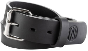 1791 Gunleather BLT014650SBLA 01  Gun Belt Stealth Black Leather 46/50 1.50" Wide Buckle Closure