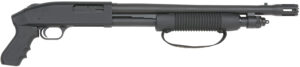 Mossberg 50697 590 Cruiser 12 Gauge Pump 3" 6+1 18.50" Matte Blued Stand-Off Breacher Barrel, Matte Blued Stainless Steel Receiver, Black Pistol Grip