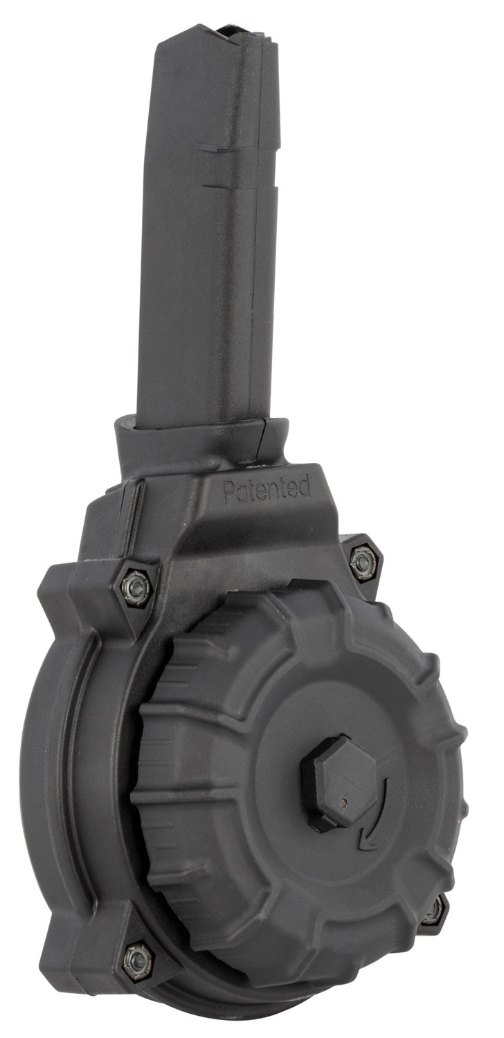 ProMag DRMA20 Standard 50rd Drum 9mm Luger Compatible w/Glock 43X/48 Black DuPont Zytel Polymer
