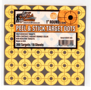 Pro-Shot 1RDOT360 Peel & Stick Target Dots Self-Adhesive Paper Orange 1" Dot 10Pack/360Targets