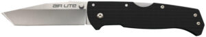 Cold Steel CS26WT Air Lite 3.50" Folding Tanto Plain AUS-10A SS Blade/Black G10 Handle Includes Pocket Clip