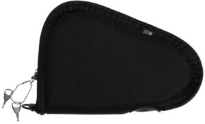 Allen 748 Locking Handgun Case Black Endura, YKK Zippers & Foam Padding Includes 2 Keys 8" L