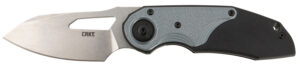 CRKT 5410 Attaboy  2.73" Folding Drop Point Plain Stonewashed D2 Steel Blade/Black/Silver GRN Handle Includes Pocket Clip