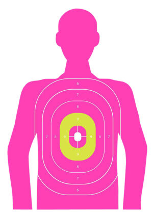 EZ-Aim 15653 In the Pink Silhouette Paper Works w/Handgun/Shotgun/Airsoft Gun/BB Guns/Pellet Gun Pink 3 Pack