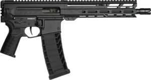 CMMG 94A8041AB Dissent MK4 9mm Luger 33+1 10.50", Black, Picatinny Brace Adapter, 9.60" M-LOK Handguard, Left Side Charging Handle, Zeroed Linear Comp, Zeroed Drop-In Single Stage Trigger