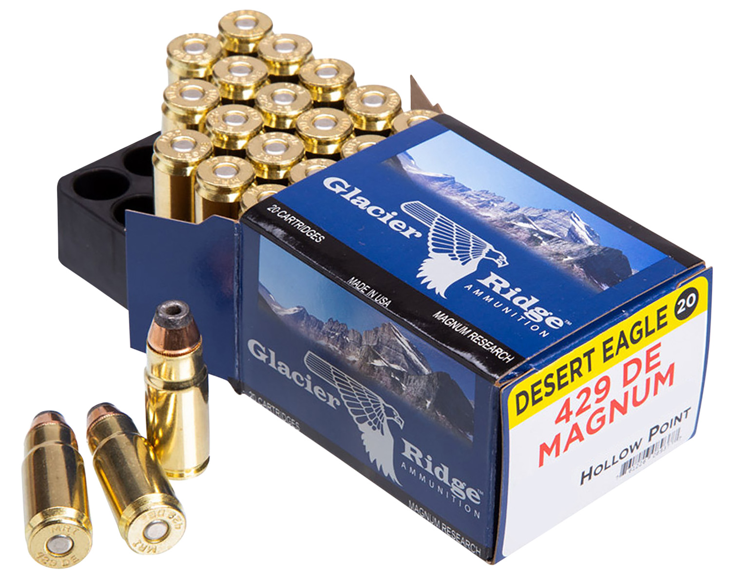 Magnum Research DEP429DE240JHP Desert Eagle 429DE 240gr Jacketed Hollow Point 20 Per Box/25 Case