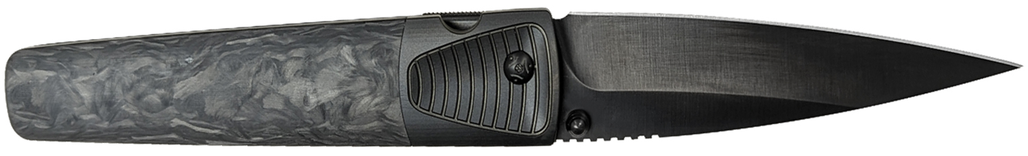 Cold Steel CSFL42CLD Caledonian 60 4.25" Folding Spear Point Plain Black Matte PVD CPM 20V SS Blade, Forged Carbon Fiber Handle