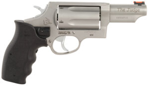Taurus 2-441039TVL Judge w/Laser Compact 45 Colt (Long Colt)/410 Bore 2.50" Chamber 5rd 3" Stainless Steel Barrel, Cylinder & Stainless Steel Frame, Viridian Laser, Transfer Bar Safety