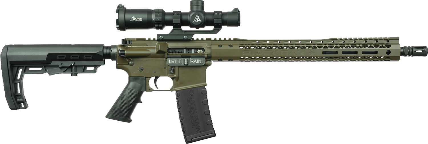 Black Rain Ordnance BROROTROPT01 w/Optic 223 Rem/5.56 NATO 16"