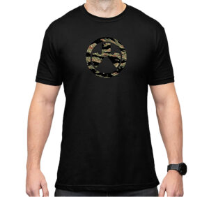Magpul MAG1292-001-S Tiger Stripe Icon  Black Cotton/Polyester Short Sleeve Small