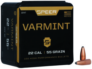 Speer 1047 Varmint  22Cal 55gr Jacketed Soft Point 100 Per Box/5 Case