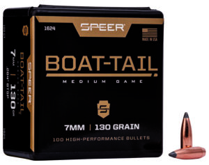 Speer 1624 Boat-Tail  7mm 130gr Jacketed Soft Point Boat Tail 100 Per Box/5 Case