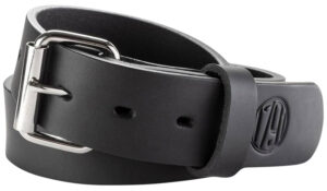 1791 Gunleather BLT013842SBLA 01  Gun Belt Stealth Black Leather 38/42 1.50" Wide Buckle Closure