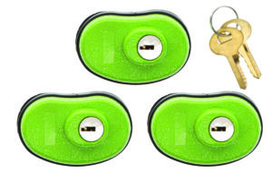 Lockdown 1118825 Keyed Trigger Lock Open With Key Green Rubber 3 Pack