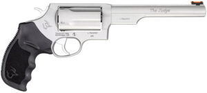 Taurus 2-441069T Judge  Compact 45 Colt (Long Colt)/410 Bore 5 Shot 6.50" Matte Stainless Steel Barrel, Cylinder & Frame, Black Ribber Grip, Transfer Bar Safety, Exposed Hammer
