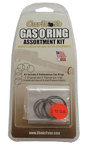 Carlson's Choke Tubes 00066 Gas O-Ring Assortment Kit 12 Gauge 20 Gauge Rubber/Graphite Coated Shotgun