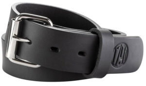 1791 Gunleather BLT014044SBLA 01  Gun Belt Stealth Black Leather 40/44 1.50" Wide Buckle Closure