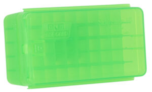 MTM Case-Gard P50SS9M16 Side-Slide Ammo Box  Multi-Caliber Handgun Clear Green Plastic 50rd