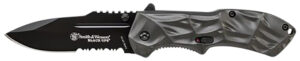 Smith & Wesson Knives SWBLOP3CP Black Ops  3.40" Folding Tanto Plain 4034 SS Blade Aluminum Handle Includes Pocket Clip