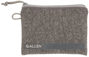 Allen 3625 Pistol Pouch  Gray Polyester w/Lockable Zippers, ID Label & Fleece Lining Holds Compact Size Handgun 5" L x 7" W Interior Dimensions