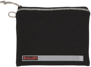 Allen 3628 Pistol Pouch  Black Polyester w/Lockable Zippers, ID Label & Fleece Lining Holds Full Size Handgun 7" L x 9" W Interior Dimensions