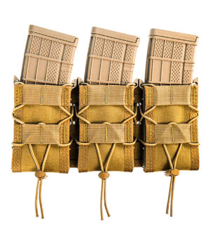 High Speed Gear 45TA00CB TACO Shingle Mag Pouch Triple Coyote Brown Nylon MOLLE Compatible w/ Rifle
