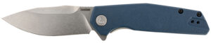 Kershaw 2036 Lucid  3.20" Folding Clip Point Plain Stonewashed 8Cr13MoV SS Blade/Blue/Stonewashed Glass Filled Nylon/SS Handle Includes Pocket Clip