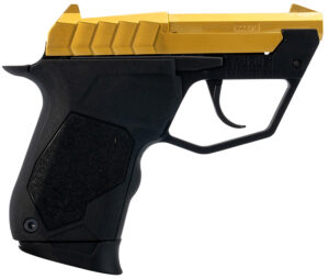 Taurus 1-22TUC13G 22TUC  Micro-Compact Frame 22 LR 9+1 2.50" Polished Gold PVD Steel Tip-Up Barrel, Gold PVD Serrated Stainless Steel Slide, Black Polymer Frame, Black Polymer Grip