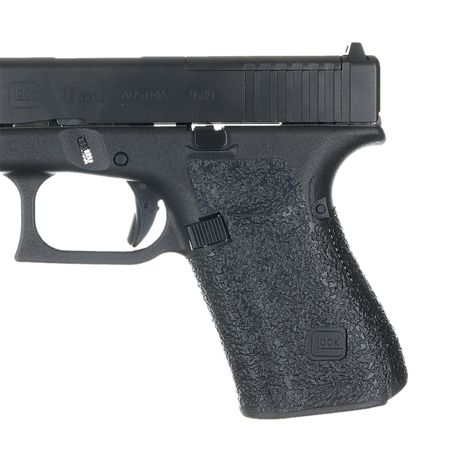 Talon Grips 383R Adhesive Grip Glock Gen5 19/23/25/32/38/44 w/Medium Backstrap, Black Textured Rubber