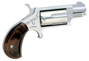 North American Arms 22MS Mini-Revolver *CA Compliant 22 WMR 5 Shot 1.13" Stainless Steel Barrel, Frame & Cylinder, Rosewood Birdshead Grip Exposed Hammer
