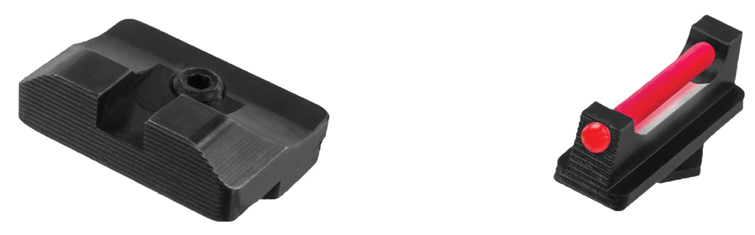 TruGlo TG132G1 Fiber-Optic Pro Red/Fiber Optic Front Sight-Black/Blank Rear Sight Glock 17/17L/19/17X