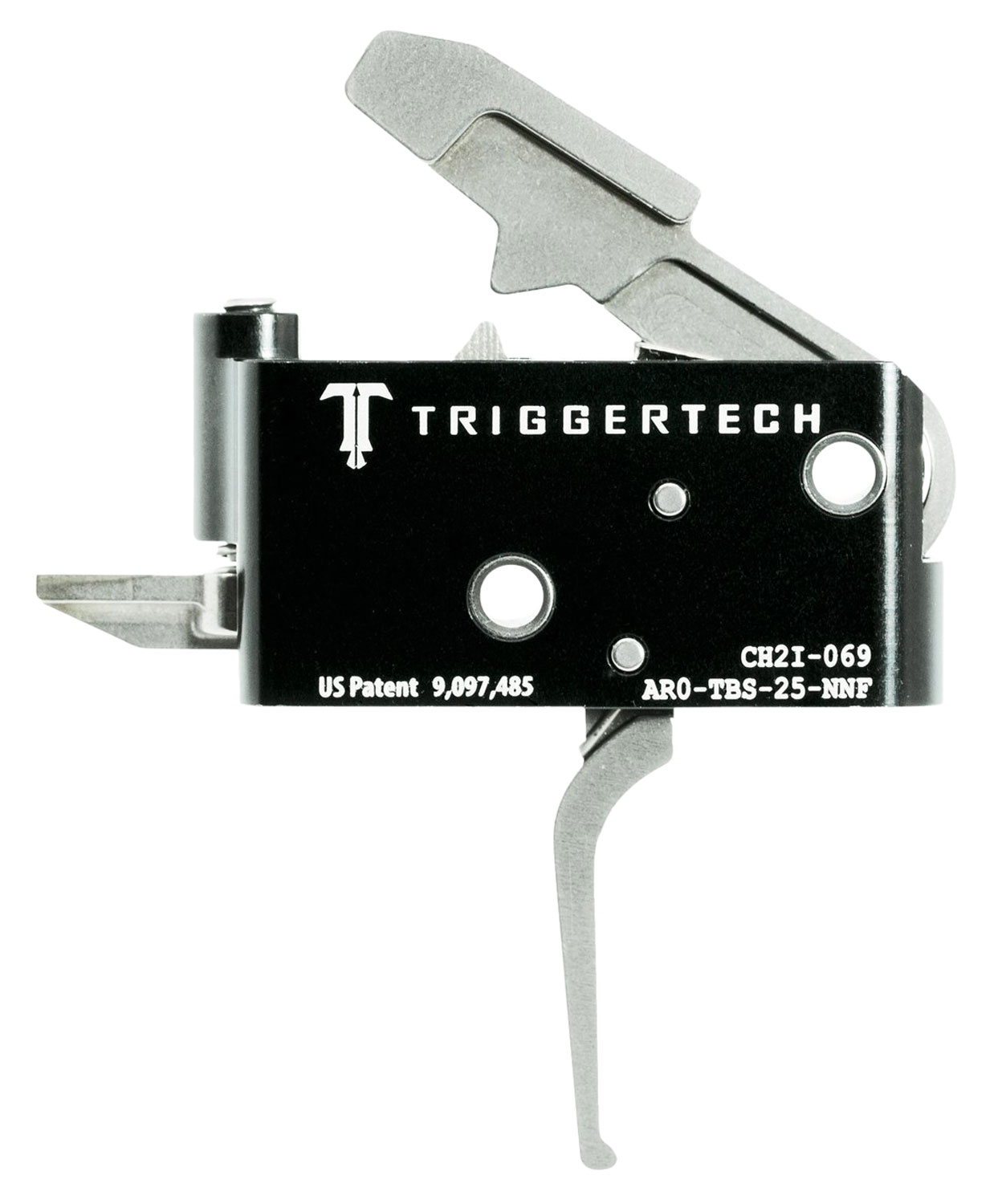 TriggerTech AROTBS25NNF Adaptable Primary Two-Stage Flat Trigger with 2.50-5 lbs Draw Weight for AR-15 Right