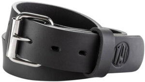 1791 Gunleather BLT013236SBLA 01  Gun Belt Stealth Black Leather 32/36 1.50" Wide Buckle Closure
