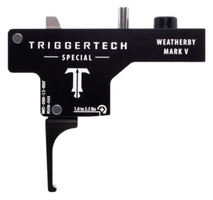 TriggerTech WM5SBB13NBF Special  Single-Stage Flat Trigger with 1-3.50 lbs Draw Weight & Black PVD Finish for Weatherby Mark V