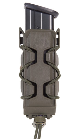 High Speed Gear 16PT01OD TACO V2 Mag Pouch Single, OD Green Polymer, Belt Clip/MOLLE U-Mount, Compatible w/ Pistol Mags