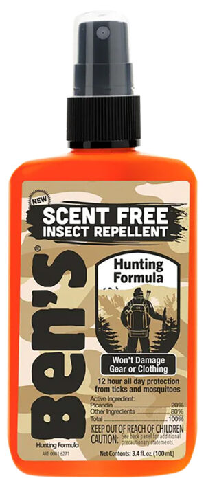 Adventure Medical Kits 00067366 Ben's Hunting Formula Unscented 3.40oz Spray Repels Mosquitos/Ticks Effective Up to 12 hrs