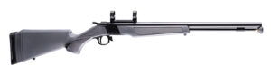 CVA PR2119M Wolf  50 Cal 24" Blued Steel Barrel &  Steel Receiver w/Picatinny Rail, Fixed Stealth Gray Synthetic Stock