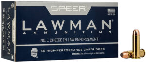 Speer 53750 Lawman  38Special+P 158gr Total Metal Jacket Round Nose 50 Per Box/20 Case