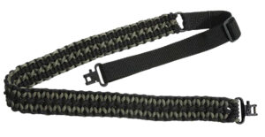 Outdoor Connection PCS80569 Paracord Sling 1" W x 43" L Adjustable Black w/Green Accents for Rifle/Shotgun