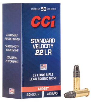 CCI 0035 Standard Velocity  22LR 40gr Lead Round Nose 50 Per Box/100 Case