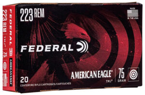 Federal AE223T75 American Eagle Rifle 223Rem 75gr Total Metal Jacket 20 Per Box/25 Case