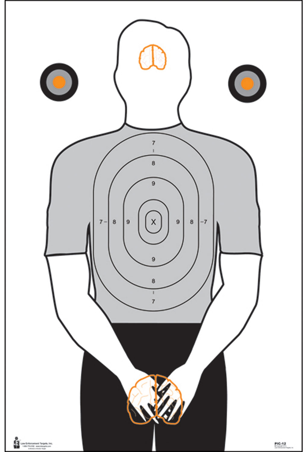 Action Target PIC12100 Entertainment Politically Incorrect Silhouette Paper Hanging 23" x 35" Black/Gray/White 100 Per Box
