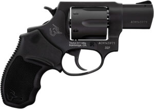 Taurus 232721 327  Small Frame 327 Federal Mag 6rd 2" Matte Black Carbon Steel Barrel, Cylinder & Frame, Black Finger Groove Rubber Grip, Hammer Safety