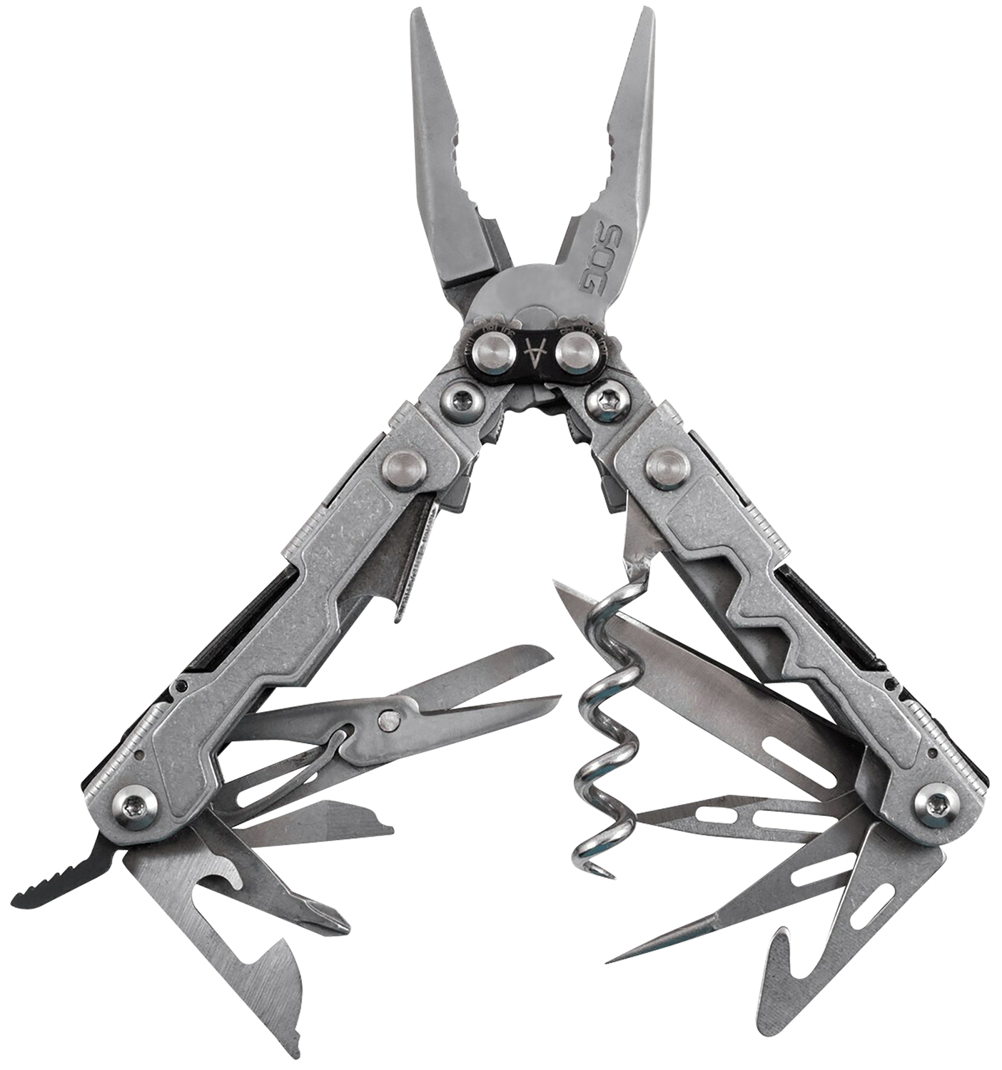 S.O.G SOG-PL1001-C PowerLitre Stonewashed 5Cr15MoV Stainless Steel 5.10" Long Features 19 Tools