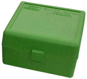 MTM Case-Gard RS10010 Ammo Box Flip-Top 223Rem/204Ruger Green Polypropylene 100rd