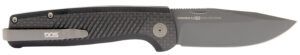 S.O.G SOGTM1006BX Terminus SJ LTE 2.90" Folding Plain Black TiNi S35VN SS Blade, Graphite Textured G10 Handle